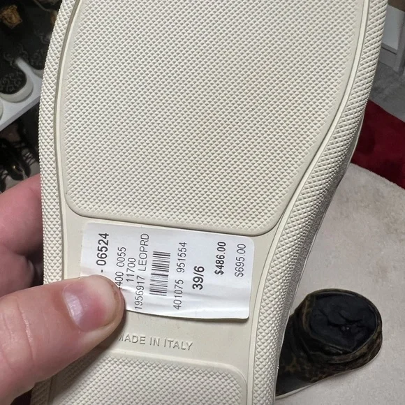 Saint Laurent Black and Brown Leopard Sneakers EU39 US6 - Picture 6 of 6